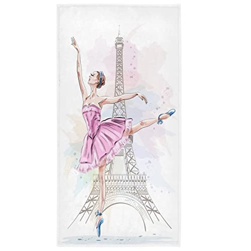 Balletttänzer-Handtuch, Eiffelturm, Küche, Badezimmer, Wasserhahn, Handtuch, weiß, rosa, Fingerspitzen-Handtuch-Set, sehr saugfähig, Spa, Fitnessstudio, Gäste, 40.6x76.2 cm, Urlaubsdekorationen Balletttänzer-Handtuch, Eiffelturm, Küche, Badezimmer, Wasserhahn, Handtuch, weiß, rosa, Fingerspitzen-Handtuch-Set, sehr saugfähig, Spa, Fitnessstudio, Gäste, 40.6x76.2 cm, Urlaubsdekorationen von Wamika