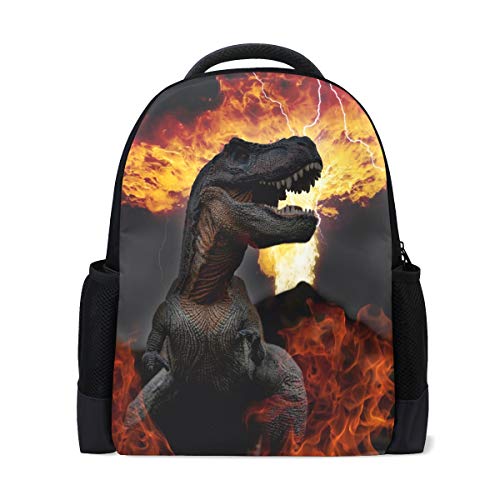 Laptop-Rucksack mit Dinosaurier-Motiv, für die Schule, Bücher, Tiere, Dschungel, Bäume und Wald, für Outdoor, Business, Wandern, Rucksäcke für Studenten, Damen, Herren von Wamika