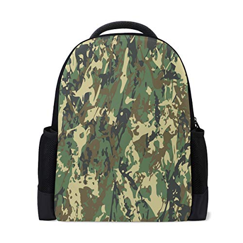 Militärischer Rucksack für Laptops, für Schule, Bücher, Tarnmuster, Outdoor, Business, Wandern, Rucksäcke für Studenten, Damen, Herren von Wamika