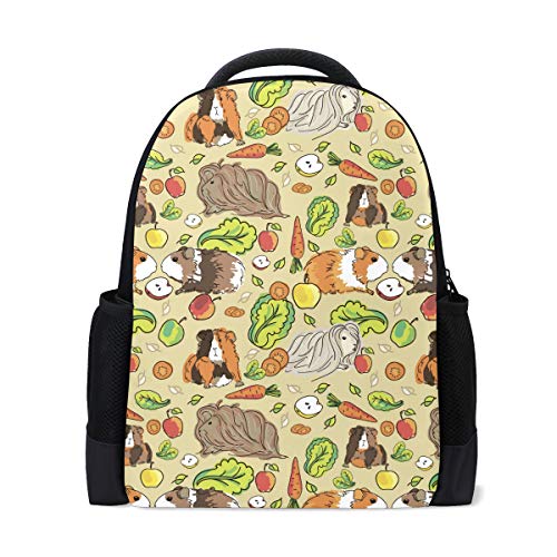 Niedlicher Meerschweinchen-Rucksack für Laptop, Schule, Buchtasche, Cartoon, für Outdoor, Business, Wandern, Rucksäcke für Damen und Herren von Wamika