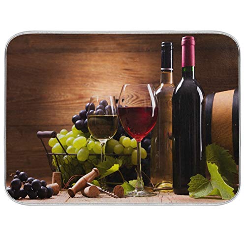 Rotweintraube Floral Abtropfmatte 45,7 x 61 cm für Küche Vintage Holzdruck Geschirr Pad Geschirr Abtropfgestell Rack Matten saugfähig schnell trocken elegant Küchenzubehör Rotweintraube Floral Abtropfmatte 45,7 x 61 cm für Küche Vintage Holzdruck Geschirr Pad Geschirr Abtropfgestell Rack Matten saugfähig schnell trocken elegant Küchenzubehör von Wamika