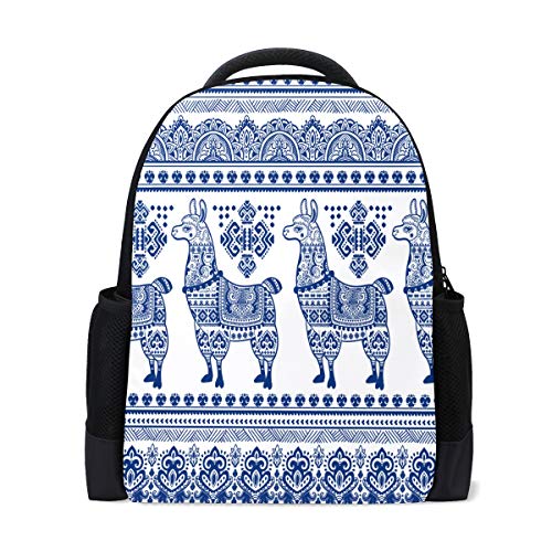 Süßer Alpaka-Rucksack für Reisen, Laptop, Schule, Bücher, Kaktus, Cartoon, Tiere, Freizeitrucksack für Outdoor, Business, Wandern, Rucksäcke für Campen, Studenten, Frauen, Herren von Wamika