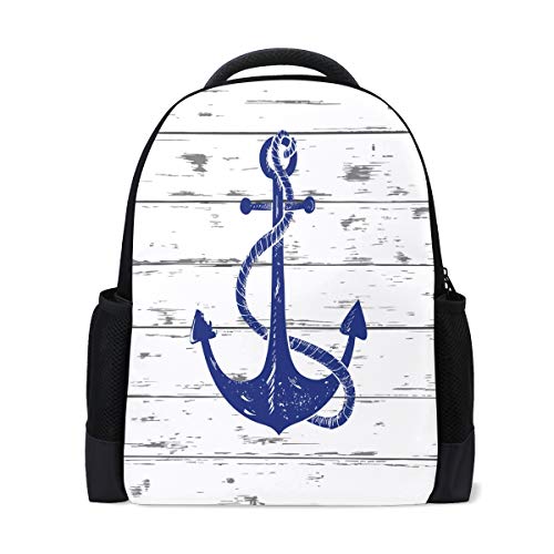 Vintage Marine Anker Reise Laptop Rucksack Schule Buch Tasche Weiß Holz Causal Daypack Outdoor Business Wandern Rucksäcke Camping Schultertaschen für Studenten Damen Herren Vintage Marine Anker Reise Laptop Rucksack Schule Buch Tasche Weiß Holz Causal Daypack Outdoor Business Wandern Rucksäcke Camping Schultertaschen für Studenten Damen Herren von Wamika