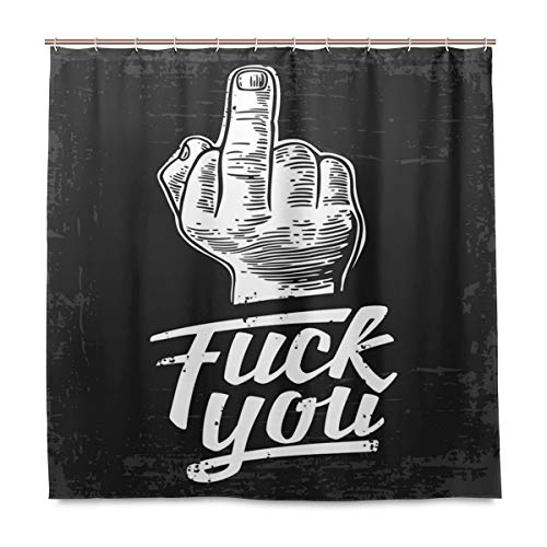 Wamika Mittelfinger-Zeichen von Männern Hand Badezimmer Duschvorhang Liner Home Decor Fuck You Stoff schimmelresistent wasserdicht Bad Badewanne Vorhänge Tuch mit 12 Haken 183 cm x 183 cm Wamika Mittelfinger-Zeichen von Männern Hand Badezimmer Duschvorhang Liner Home Decor Fuck You Stoff schimmelresistent wasserdicht Bad Badewanne Vorhänge Tuch mit 12 Haken 183 cm x 183 cm von Wamika