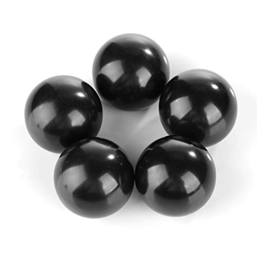 5Pcs Duroplast Kugelknopf M8 Innengewinde Maschinengriff 32mm Durchmesser Glatter Rand,Schwarze Runde Kugel für Werkzeugmaschinenersatz von WanRomJun