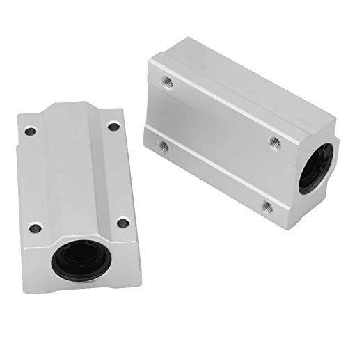 Linearlager Gleitblock 2Stk SCS12LUU Aluminiumlegierung Linear Motion Kugellager Gleitblock Verlängert Innendurchmesser 12 mm Weit Verbreitet in Schreinerarbeiten Verwendet und 3D Drucker von WanRomJun