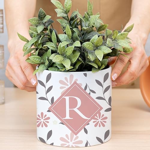Wanapix | Personalisierte Blumenvase Groß | Geschenk zum Muttertag, zur Kommunion, Hochzeit oder Taufe | Vase mit Namen | Keramik | Blumen von Wanapix