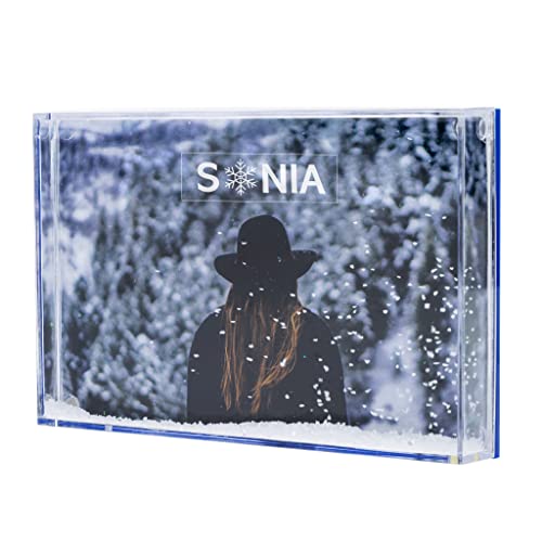 Wanapix | Personalisierte Schneekugel Mit Foto | Originelles Geschenk | Schneekugel Weihnachten/Valentinstag/Geburtstag/Verliebt | 15 x 10 cm von Wanapix