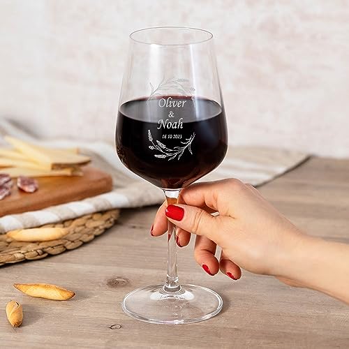 Wanapix | Personalisierte Weingläser mit Namen | Gravierten Weinglas | Böhmisches Kristall | Rotweingläser Weißweingläserfür Paare | Jahrestag | 45cl. | Blumen Wanapix | Personalisierte Weingläser mit Namen | Gravierten Weinglas | Böhmisches Kristall | Rotweingläser Weißweingläserfür Paare | Jahrestag | 45cl. | Blumen von Wanapix