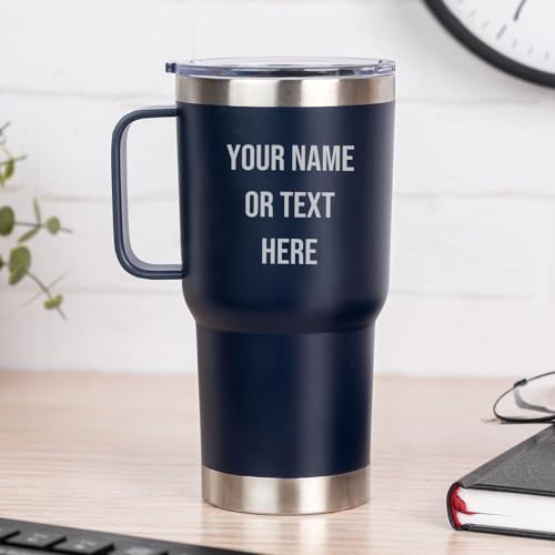 Wanapix | Personalisierter doppelschichtiger Thermobecher | Füllmenge 600 ml | Farbe Marineblau | Hält stundenlang kalt und warm | Becher mit eingravierten Texten und Motiven | 100% Personalisiert Wanapix | Personalisierter doppelschichtiger Thermobecher | Füllmenge 600 ml | Farbe Marineblau | Hält stundenlang kalt und warm | Becher mit eingravierten Texten und Motiven | 100% Personalisiert von Wanapix