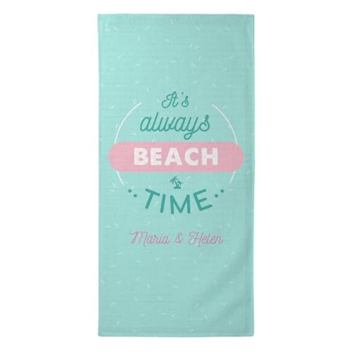 Wanapix | Rechteckige Badetuch mit Ihrem Namen | 50x100 cm | Personalisiertes Handtuch | Bade- und Poolhandtücher | Waschmaschinengeeignet | Beach Time Wanapix | Rechteckige Badetuch mit Ihrem Namen | 50x100 cm | Personalisiertes Handtuch | Bade- und Poolhandtücher | Waschmaschinengeeignet | Beach Time von Wanapix