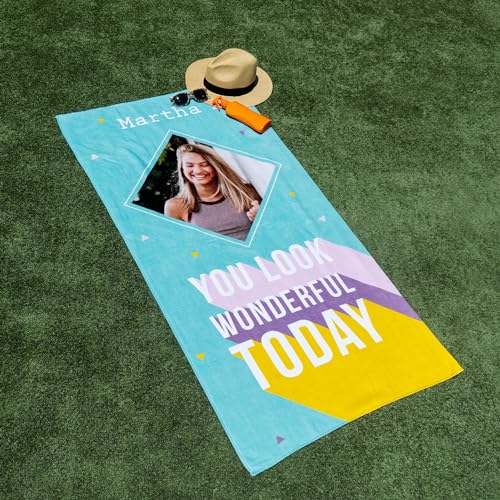 Wanapix | Rechteckige Handtücher mit Foto Bedrucken | 50x100 cm |Handtücher mit Fotos oder Texten | Bade- und Poolhandtücher | Waschmaschinengeeignet | 100% Personalisierter Wanapix | Rechteckige Handtücher mit Foto Bedrucken | 50x100 cm |Handtücher mit Fotos oder Texten | Bade- und Poolhandtücher | Waschmaschinengeeignet | 100% Personalisierter von Wanapix