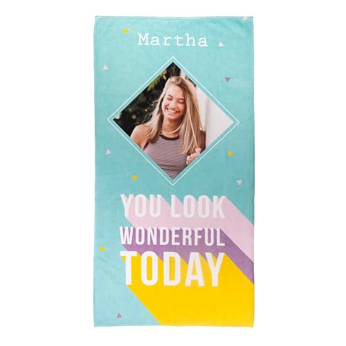 Wanapix | Rechteckige Handtücher mit Foto Bedrucken | 70x140 cm |Handtücher mit Fotos oder Texten | Bade- und Poolhandtücher | Waschmaschinengeeignet | 100% Personalisierter Wanapix | Rechteckige Handtücher mit Foto Bedrucken | 70x140 cm |Handtücher mit Fotos oder Texten | Bade- und Poolhandtücher | Waschmaschinengeeignet | 100% Personalisierter von Wanapix