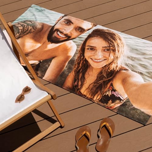 Wanapix | Rechteckige Handtücher mit Foto Bedrucken | 80x160 cm |Handtücher mit Fotos oder Texten | Bade- und Poolhandtücher | Waschmaschinengeeignet | 100% Personalisierter Wanapix | Rechteckige Handtücher mit Foto Bedrucken | 80x160 cm |Handtücher mit Fotos oder Texten | Bade- und Poolhandtücher | Waschmaschinengeeignet | 100% Personalisierter von Wanapix