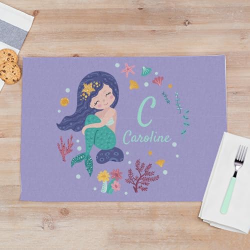 Wanapix | Tischset für Kinder Personalisiert mit Namen | Platzdecke Wachstuch Bedrucken | Wasserdicht | Für die Waschmaschine geeignet | 50x35 cm | Meerjungfrau Wanapix | Tischset für Kinder Personalisiert mit Namen | Platzdecke Wachstuch Bedrucken | Wasserdicht | Für die Waschmaschine geeignet | 50x35 cm | Meerjungfrau von Wanapix
