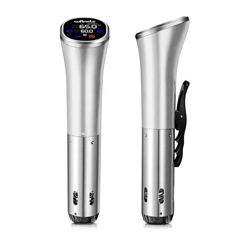 Sous Vide, Wancle Sous Vide Garer Stick 1100W IPX7 Wasserdicht Präzisionskochtopf Immersion Zirkulator Mit Reservierungsfunktion, einfach zu speichern (Silber) von Wancle