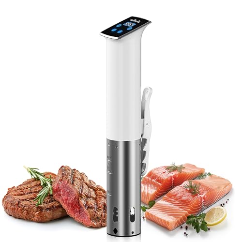 Wancle Sous Vide Sous Vide Stick 1100W –Sous Vide Garer mit IPX7 Wasserschutz, ±0,1 °C Temperaturkontrolle, leise & kompakt – Perfekt für zarte Steaks & Gemüse, Weiß Wancle Sous Vide Sous Vide Stick 1100W –Sous Vide Garer mit IPX7 Wasserschutz, ±0,1 °C Temperaturkontrolle, leise & kompakt – Perfekt für zarte Steaks & Gemüse, Weiß von Wancle