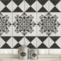 24 Fliesenaufkleber Patchwork "Fabienne" von WandAkzenteShop