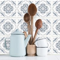 Fliesenaufkleber "Adeline Grün", 10 Stück von WandAkzenteShop