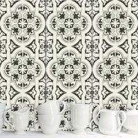 Fliesenaufkleber "Luna-Dunkelgrau", 10 Stück von WandAkzenteShop