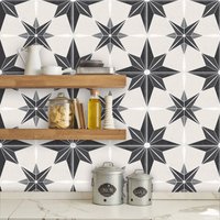 Fliesenaufkleber "Romy-Grau", 10 Stück von WandAkzenteShop