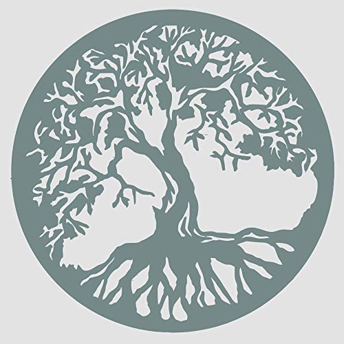 Baum des Lebens - Yggdrasil - Wandaufkleber Wandtattoo TREE OF LIFE Sticker Aufkleber - erhältlich in vielen Farben (Grau, 60 x 60 cm) von WandFactory