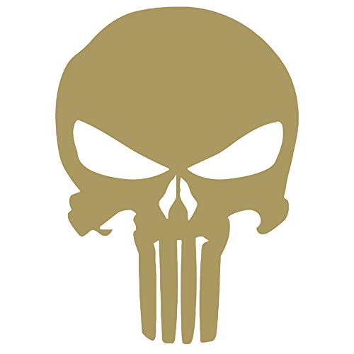 PUNISHER - Wandtattoo Wandaufkleber Sticker Aufkleber Totenkopf Skull - erhältlich in vielen Farben (Gold, 10 x 14 cm) von WandFactory