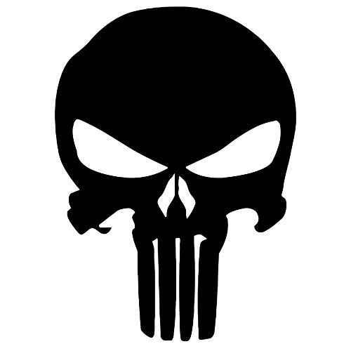 Punisher - Wandtattoo Wandaufkleber Sticker Aufkleber Totenkopf Skull - erhältlich in vielen Farben (Schwarz, 40 x 54 cm) von WandFactory