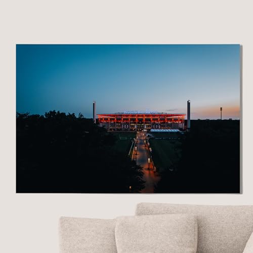 Eintracht Frankfurt Fanartikel - Außen SGE Stadion - Wandbild (60cm x 40cm) auf Aluminium I Exklusive Motive von WandMagie