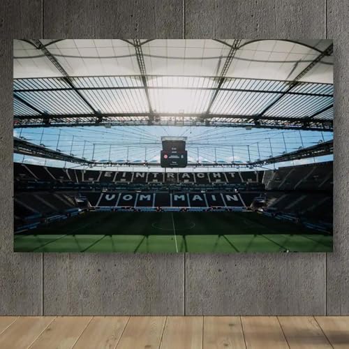 Eintracht Frankfurt Fanartikel - Innen SGE Stadion - Wandbild (60cm x 40cm) auf Aluminium I Exklusive Motive von WandMagie
