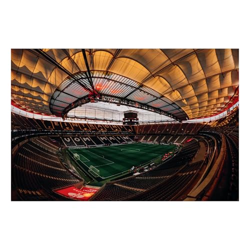Eintracht Frankfurt Fanartikel - Stadion: Sonnenuntergang - Wandbild DIN A1 (59,4cm x 84cm) Poster I Exklusive Motive von WandMagie