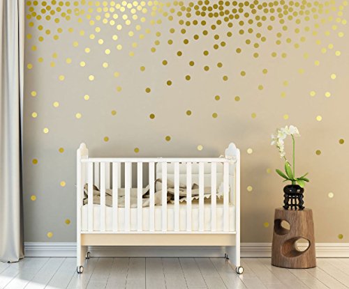 WandSticker4U®- 162x Wandtattoo Punkte in GOLD selbstklebend I goldene Aufkleber Kreise für Wände und Möbel I Wandsticker Kinderzimmer Sternenhimmel Dots (D. Punkte: Gold) von WandSticker4U