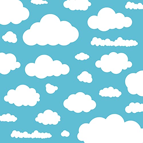 WandSticker4U®- Wandtattoo WOLKEN in WEIß Selbstklebend I Baby Wandsticker Kinder-zimmer Himmel Traum I Wand Aufkleber für Mädchen & Junge Babyzimmer Deko [23 Teilig] von WandSticker4U