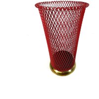Mid Century Modern Matégot Stil - Messing, Metall Regenschirmständer Roter Schirmständer Home Accessoires 1950-60Er von Wandabazaa