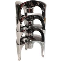 Vintage Bmf Combi-Leuchter - Chrom Stapelbar Silber Kerzenständer 4 Stück Stecksystem Space Age Nagel Kerzenleuchter 1960-70S von Wandabazaa