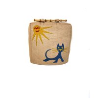 Vintage Kannenwärmer - Kannenmütze Motiv Sonne, Katze Teehaube Tee Kaffee Küchenaccessoire Germany 1970Er von Wandabazaa