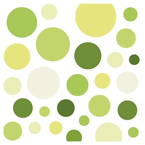 Little Deco Wandsticker 86 Punkte Kinderzimmer Junge Mädchen Kreise | grün | viele Farben Wandtattoo Klebepunkte Wandaufkleber Dots bunt DL390 von Wandaro