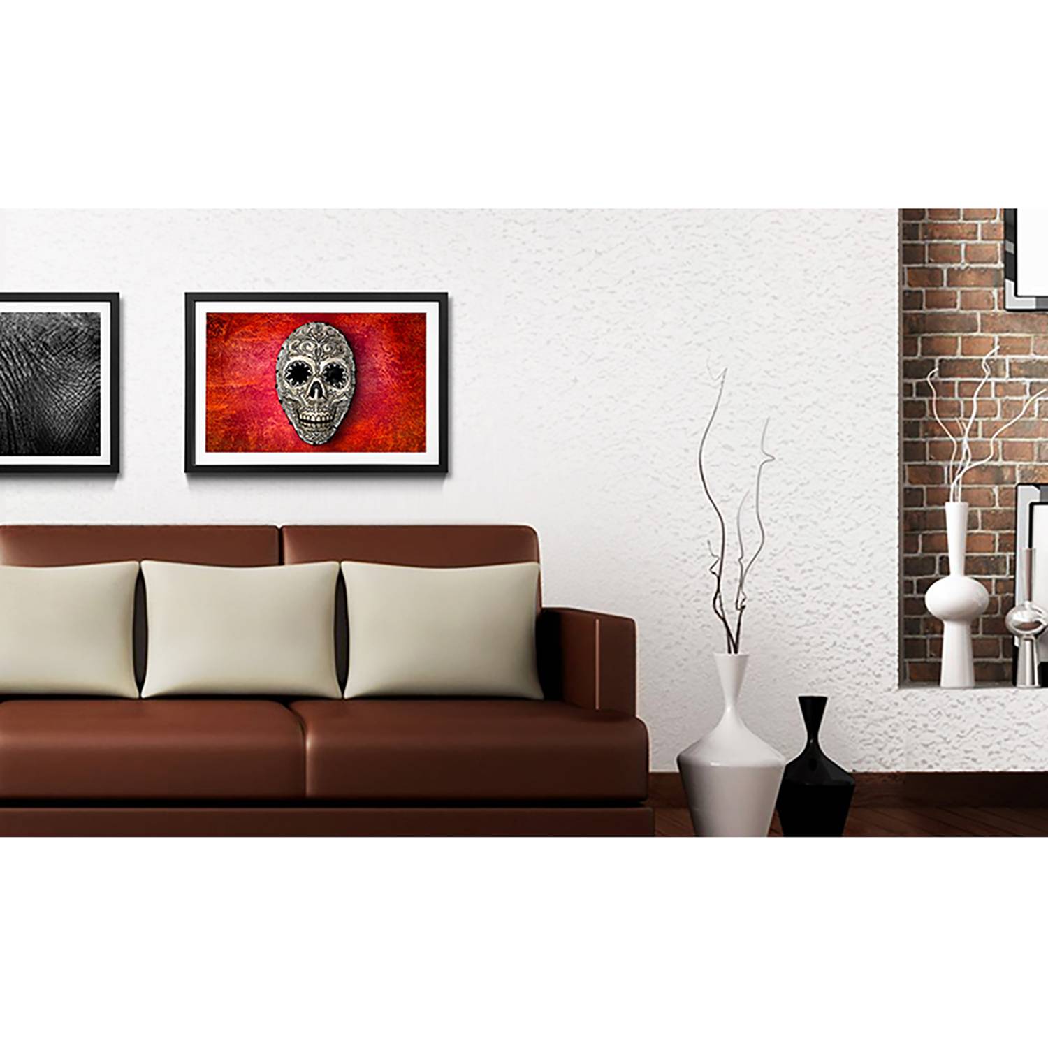 Bild Skull On Red von WandbilderXXL