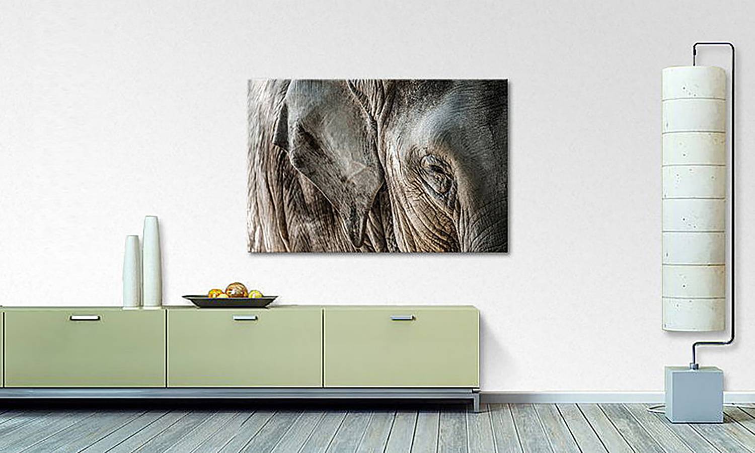 Leinwandbild Eye of Elephant von WandbilderXXL