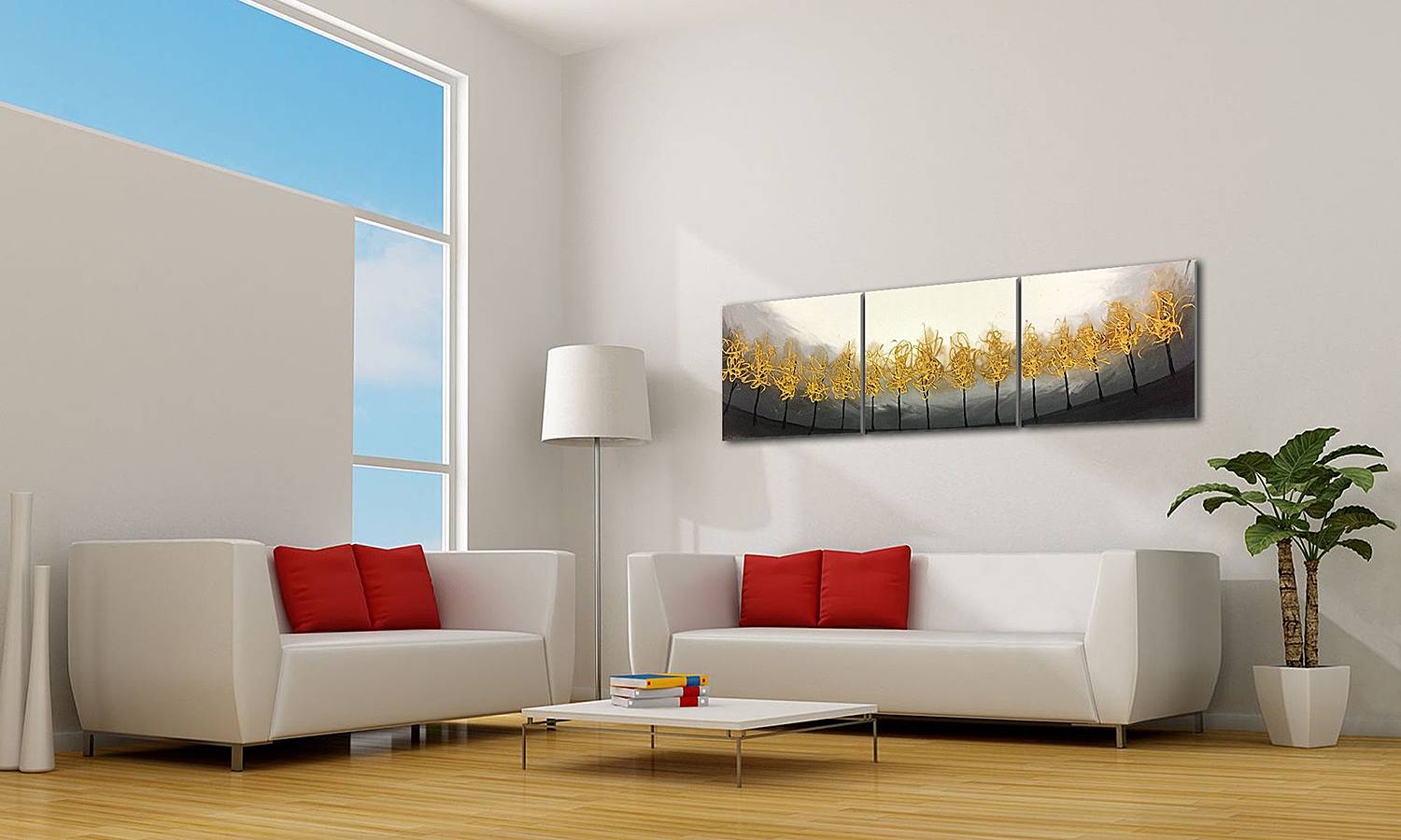 Leinwandbild Golden Trees von WandbilderXXL
