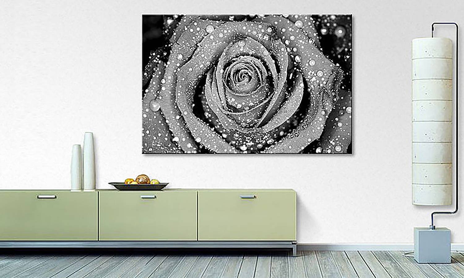 Leinwandbild Morning Rose von WandbilderXXL