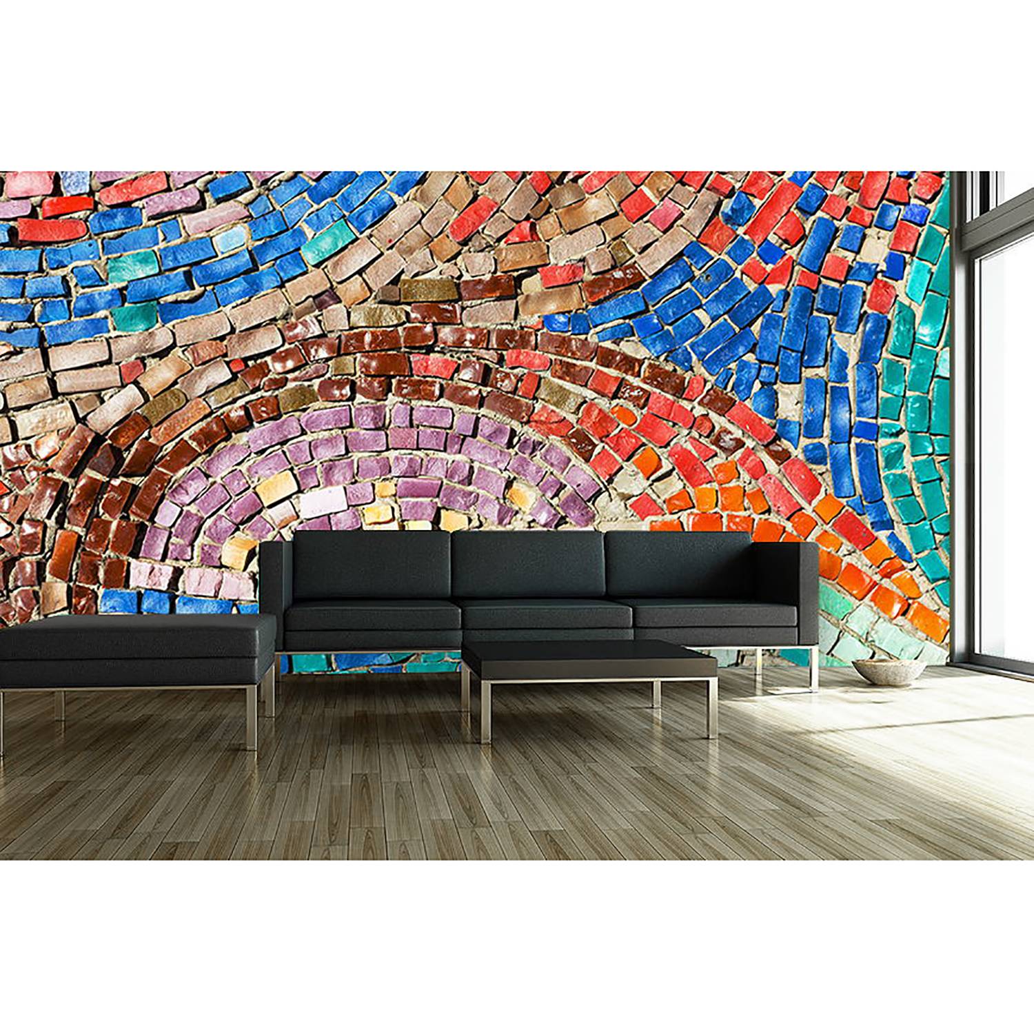 Vliestapete Colorful Mosaic von WandbilderXXL