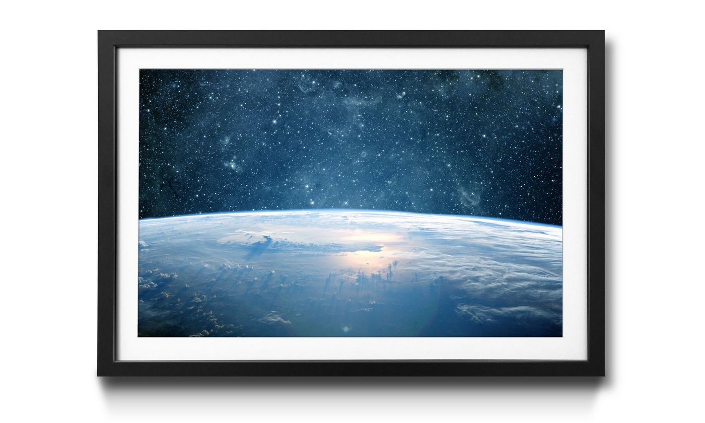 WandbilderXXL Bild mit Rahmen Earth Planet, Planet Erde, Wandbild, in 4 Größen erhältlich von WandbilderXXL