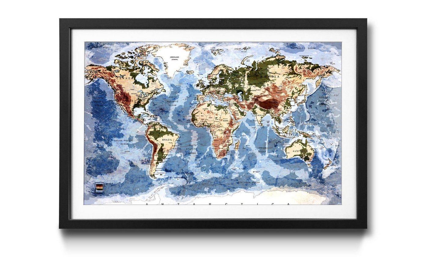 WandbilderXXL Kunstdruck Old Worldmap 5, Weltkarte, Wandbild, in 4 Größen erhältlich von WandbilderXXL