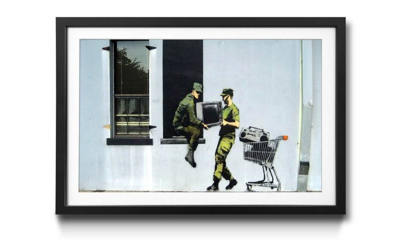 WandbilderXXL Kunstdruck TV Loving Army, Banksy, Wandbild, in 4 Größen erhältlich von WandbilderXXL
