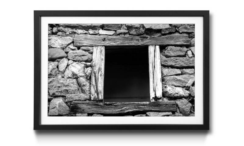 WandbilderXXL Kunstdruck Window with Old Wooden, Lost Places, Wandbild, in 4 Größen erhältlich von WandbilderXXL