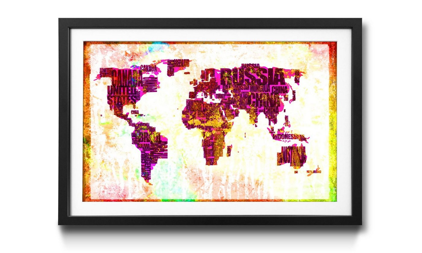WandbilderXXL Kunstdruck Worldmap No.3, Weltkarte, Wandbild, in 4 Größen erhältlich von WandbilderXXL