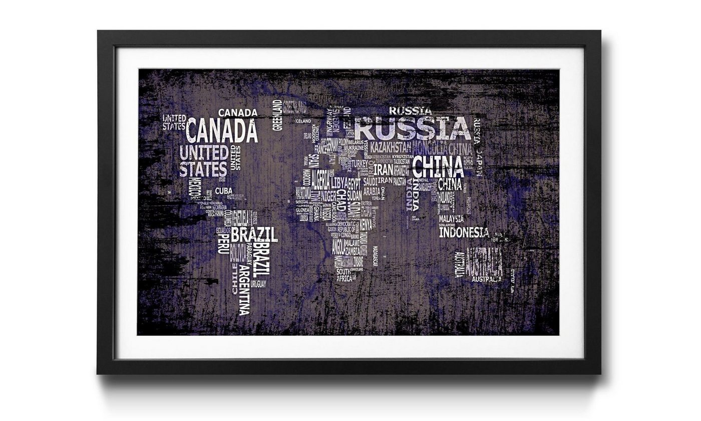 WandbilderXXL Kunstdruck Worldmap No.9, Weltkarte, Wandbild, in 4 Größen erhältlich WandbilderXXL Kunstdruck Worldmap No.9, Weltkarte, Wandbild, in 4 Größen erhältlich von WandbilderXXL