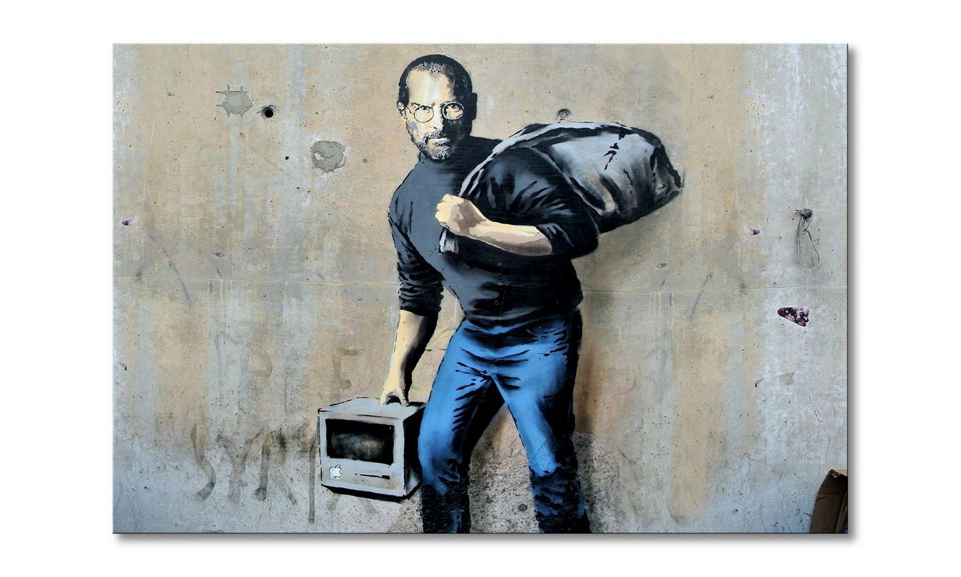 WandbilderXXL Leinwandbild Apple Steve, Streetart (1 St), Wandbild,in 6 Größen erhältlich von WandbilderXXL