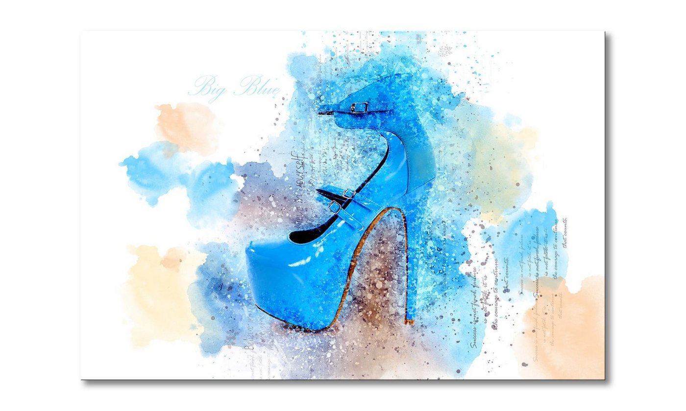 WandbilderXXL Leinwandbild Big Blue, High Heels (1 St), Wandbild,in 6 Größen erhältlich von WandbilderXXL
